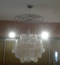 LUSTRE CHANDELIER VERNER PANTON CHROME