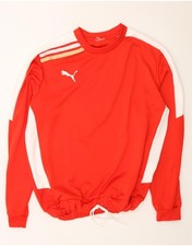 Felpa uomo PUMA maglione grande rosso colorblock BB09