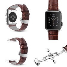 Série 2 Série 1 42mm pour Apple Watch série 3 Bracelet en cuir véritable