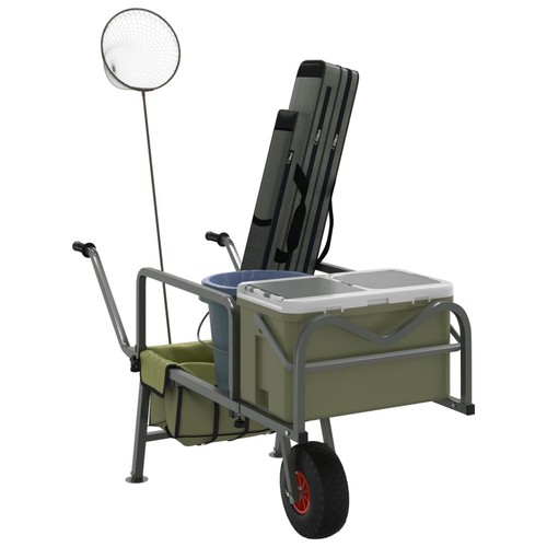 Carrello pesca verde con - pesca,