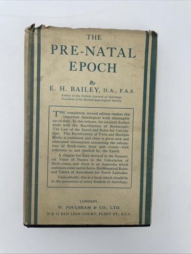 The pre natal epoch h - pre-natal,