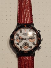 LORUS  SEIKO CHRONOGRAPH RED V654-8020 RWY043 Vintage Watch 