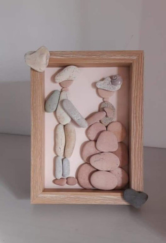 Quadro decorato con sassi - decorato,