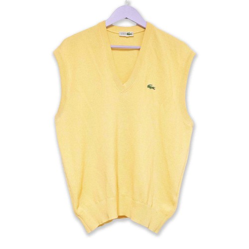 Gilet lacoste vintage giallo - gilet,