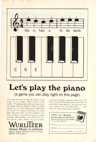 Pubblicità stampa pianoforte
