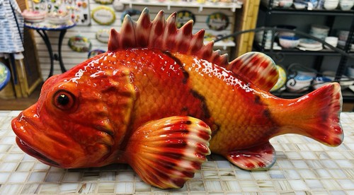 Ceramica siciliana cernia - siciliana,