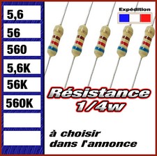 résistance 1/4w  (0,25w ) 5,6