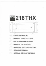 NAD manuale di istruzioni per