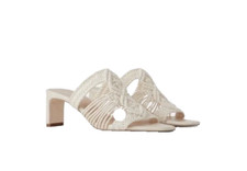 Zara Ivory Macrame Sandals