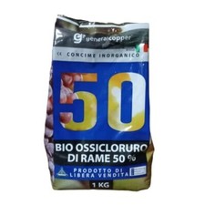 OSSICLORURO DI RAME 50% verderame CONSENTITO IN AGRICOLTURA BIOLOGICA 1 KG