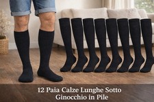 12 Paia Calze PILE Uomo