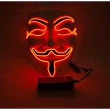 Maschera viso V LED rossa