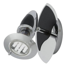 Faretto da Parete faro luve da interno illuminazione Eglo Calypso cromato e nero