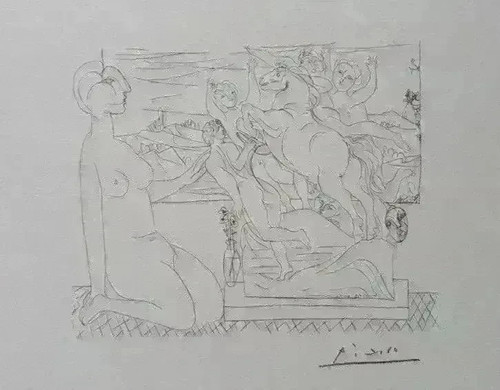 Pablo picasso litografia scena - pablo,