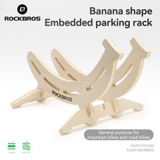 ROCKBROS Porta Parcheggio in Legno A Forma di Banana Assemblaggio MTB Bici da Strada Regolabile
