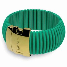 24€ NUOVO BRACCIALE BREIL HIP HOP HJ0067 DONNA PARTY SILICONE VERDE REGOLABILE