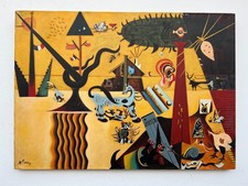QUADRO OLIO SU TELA JOAN MIRO