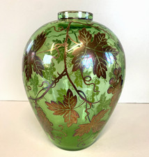 ANTICO VASO VETRO VERDE