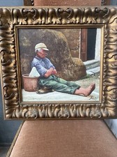 Dipinto Olio Su Tela Sereni Enrico  Antico