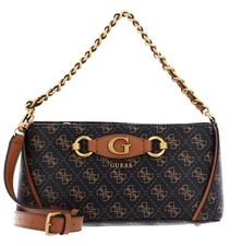 GUESS borsetta Izzy Crossbody Top Zip Brown Logo / Cognac