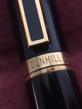 Dunhill Fountain Pen,ballpoint black vintage a sfera nera clip lacca china &case