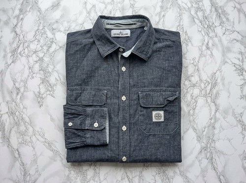 Stone island navy chambray - stone,