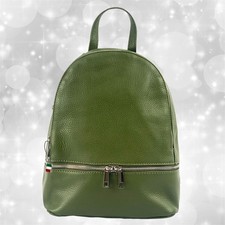 Zaino verde pelle medio