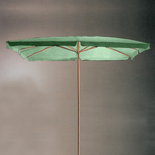 Wooden umbrella 6 slats green