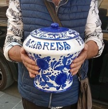 FABBRI AMARENA Bologna ARS DERUTA Vaso Vintage Anni 60 Ceramica Pubblicitaria