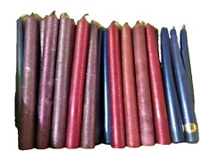 Stock 24 candele natalizie con difetti candela blu viola 21 cm lavori creativi