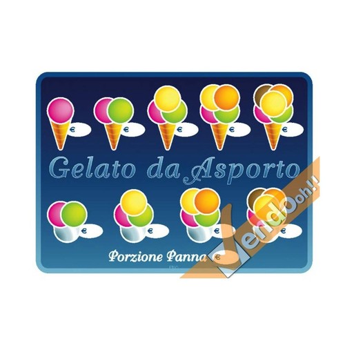Listino adesivo gelato - adesivo, da