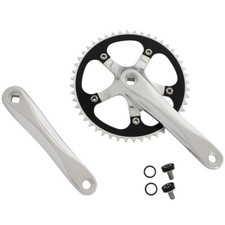 Set pedivelle bici nero cromo - bici, nero/cromo