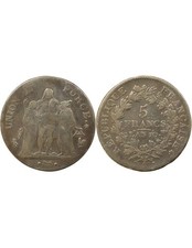 France 5 Francs Argent, Union