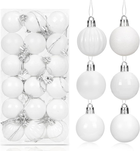 Palline natale bianco - 4,