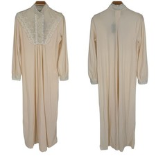 Christian Dior Lingerie Nightgown Small Cream Lace Trim Vintage 70s Cottagecore