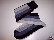 Calze Uomo Lungo Intarsio Righe Ver 80%CotoneMakò20%Pol