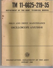 SURPLUS MILITARE  MANUALE OSCILLOSCOPIO AN/USM-81