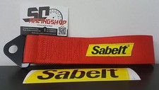 SABELT GANCIO TRAINO RACING STOFFA LACCIO ABARTH 500 595 695 FETTUCCIA ROSSO