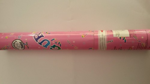 Tubo spara coriandoli rosa - rosa, 26
