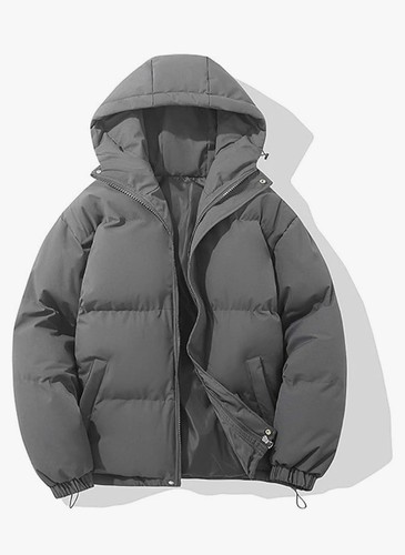 Mens down jacket grey - mens,