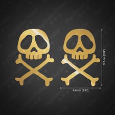 2 Adesivi Oro 9,7 CM Pirata