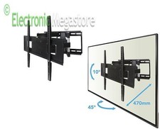 SUPPORTO STAFFA PARETE MURO TV CURVA LED 37" 40" 42" 50" 55" 60" 70" Pollici