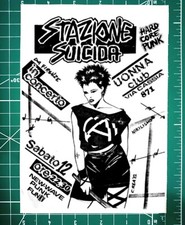 RIPRODUZIONE flyer hardcore punk stazione suicida firenze uonna club roma cassia