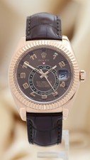 Rolex Sky-Dweller 42mm Oro Rosa 18k Cioccolato 326135 Documenti Originali + Scatola