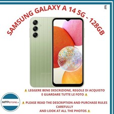 Samsung Galaxy A14 5G 128 GB Dual-SIM Verde – TELEFONO SIGILLATO, NON TESTATO