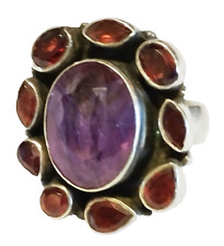 grande ANELLO ARGENTO 925 con pietre preziose  - GIOIELLO