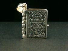 Collana Bibbia in argento sterling 925 con preghiera del Signore