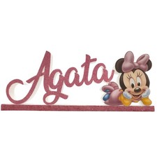 Scritta polistirolo personalizzabile Con Immagine Glitter