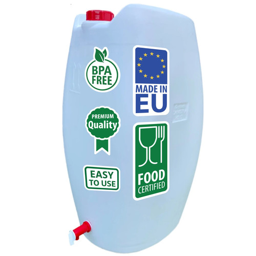 Bidone acqua litri - litri, +