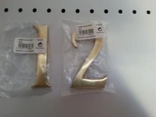 NUMERI CIVICI mm 100 NUMERI OTTONE X CIVICI DA 0 AL 9 OTTONE LUCIDO/SIMIL ORO